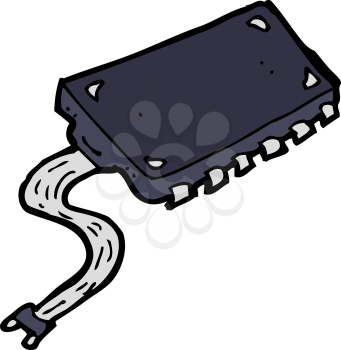 Royalty Free Clipart Image of a Computer Chip
