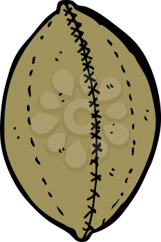 Royalty Free Clipart Image of a Leather Football