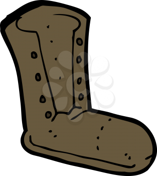 Royalty Free Clipart Image of an Old Boot