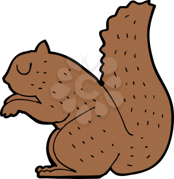 Royalty Free Clipart Image of a Squirrel