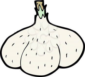 Royalty Free Clipart Image of a Bulb of Garlic