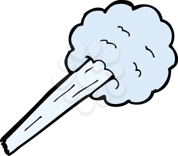 Royalty Free Clipart Image of a Gust of Wind