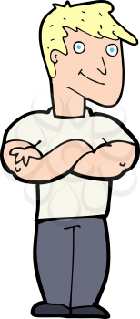 Royalty Free Clipart Image of a Muscular Man