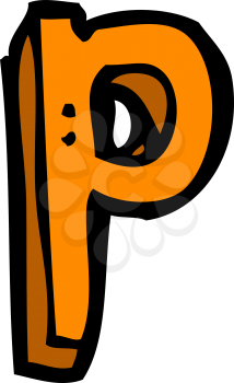 Royalty Free Clipart Image of a Letter P