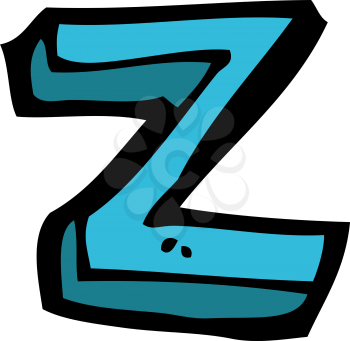 Royalty Free Clipart Image of a Letter Z