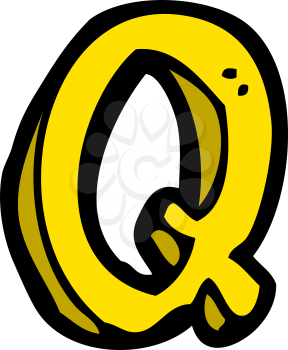 Royalty Free Clipart Image of a Letter Q