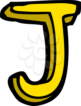 Royalty Free Clipart Image of a Letter J
