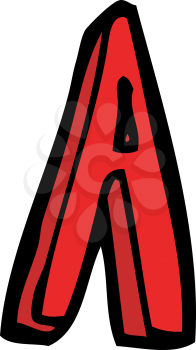 Royalty Free Clipart Image of a Letter A