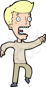 Royalty Free Clipart Image of a Man Yelling