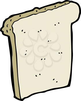 Royalty Free Clipart Image of a Slice of Bread
