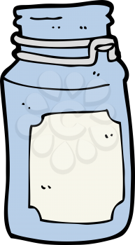 Royalty Free Clipart Image of a Cannister with a Label