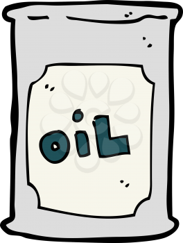 Royalty Free Clipart Image of a Can of Oil