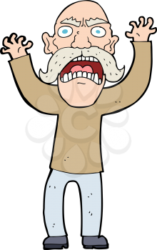 Royalty Free Clipart Image of an Angry Man