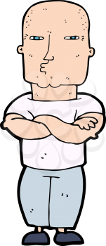 Royalty Free Clipart Image of a Man with Crossed Arms