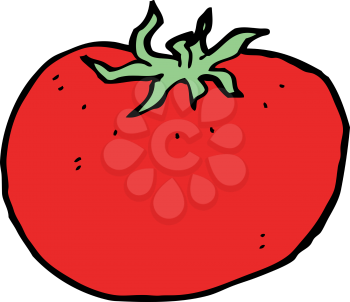 Royalty Free Clipart Image of a a Tomato