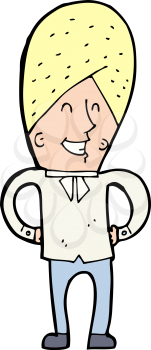 Royalty Free Clipart Image of a Man Smiling