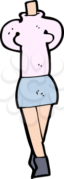 Royalty Free Clipart Image of a Woman's Body