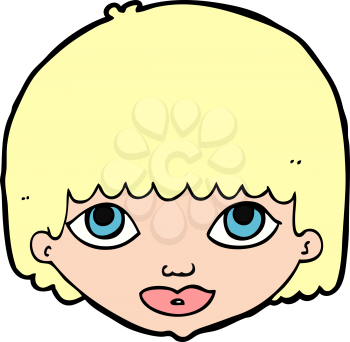 Royalty Free Clipart Image of a Girls Head