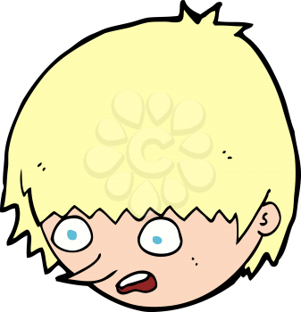 Royalty Free Clipart Image of a Boys Face