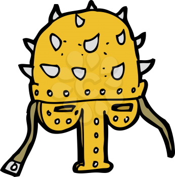 Royalty Free Clipart Image of a Spiked Helmet