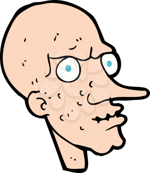 Royalty Free Clipart Image of a Bald Man
