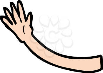 Royalty Free Clipart Image of a Right Hand Waving
