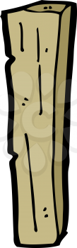 Royalty Free Clipart Image of a Piece of Wood