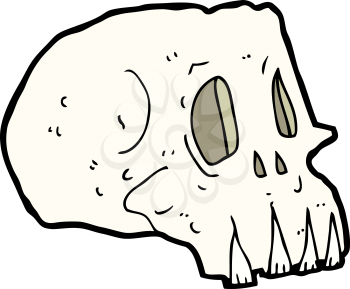 Royalty Free Clipart Image of a Skull