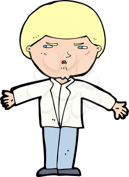 Royalty Free Clipart Image of an Upset Man