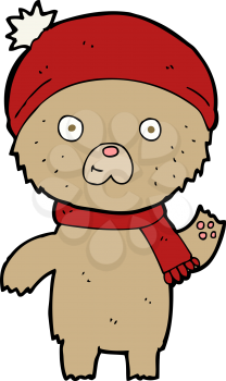 Royalty Free Clipart Image of a Teddy Bear