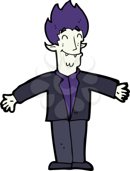 Royalty Free Clipart Image of a Vampire