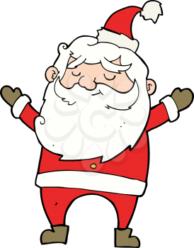 Royalty Free Clipart Image of a Santa Claus