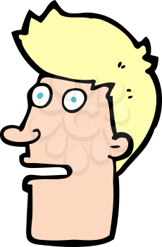 Royalty Free Clipart Image of a Male Head