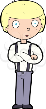 Royalty Free Clipart Image of a Man with Arms Crossed