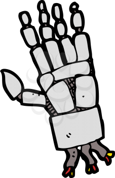 Royalty Free Clipart Image of a Robotic Hand