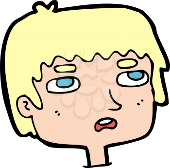 Royalty Free Clipart Image of a Boy's Head