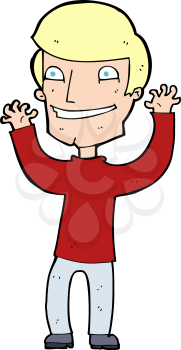 Royalty Free Clipart Image of a Happy Man