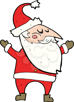 Royalty Free Clipart Image of a Santa Claus