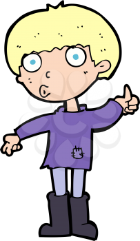 Royalty Free Clipart Image of a Boy Giving Thumbs Up