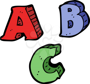 Royalty Free Clipart Image of ABC Letter Blocks