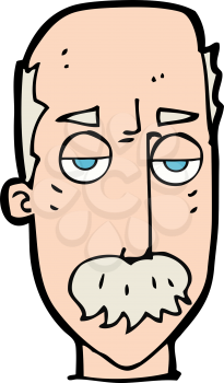 Royalty Free Clipart Image of a Bald Man