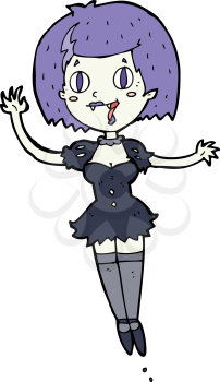 Royalty Free Clipart Image of a Vampire Girl