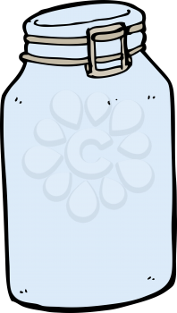Royalty Free Clipart Image of a Glass Jar
