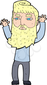 Royalty Free Clipart Image of a Man with a Beard