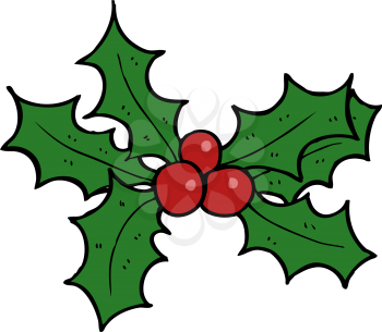 Royalty Free Clipart Image of Holly