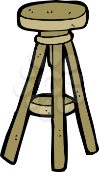 Royalty Free Clipart Image of a Stool
