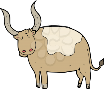 Royalty Free Clipart Image of a Steer