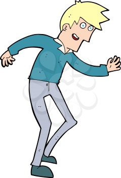 Royalty Free Clipart Image of a Man Dancing