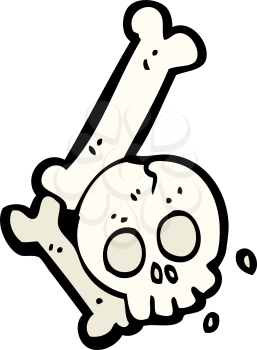 Royalty Free Clipart Image of a Bone Number 6