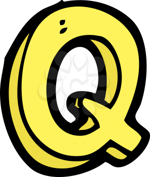 Royalty Free Clipart Image of a Letter Q